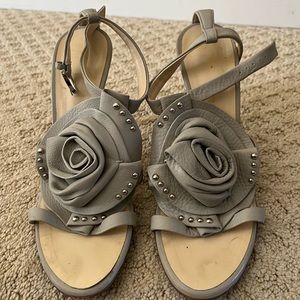Giuseppe Zanotti gray high heel sandals size 37.5